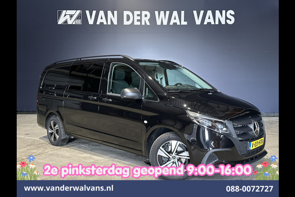 Mercedes-Benz Vito 116 CDI 164pk 9G-Tronic Automaat L2H1 Dubbele Cabine Fabrieksgarantie Euro6 Airco | 5-Zits | 2x zijdeur | 360 graden Camera Navigatie, LED, LM Velgen, 2500kg Trekhaak, Adaptieve Cruisecontrol, Parkeersensoren, Isofix, MBUX