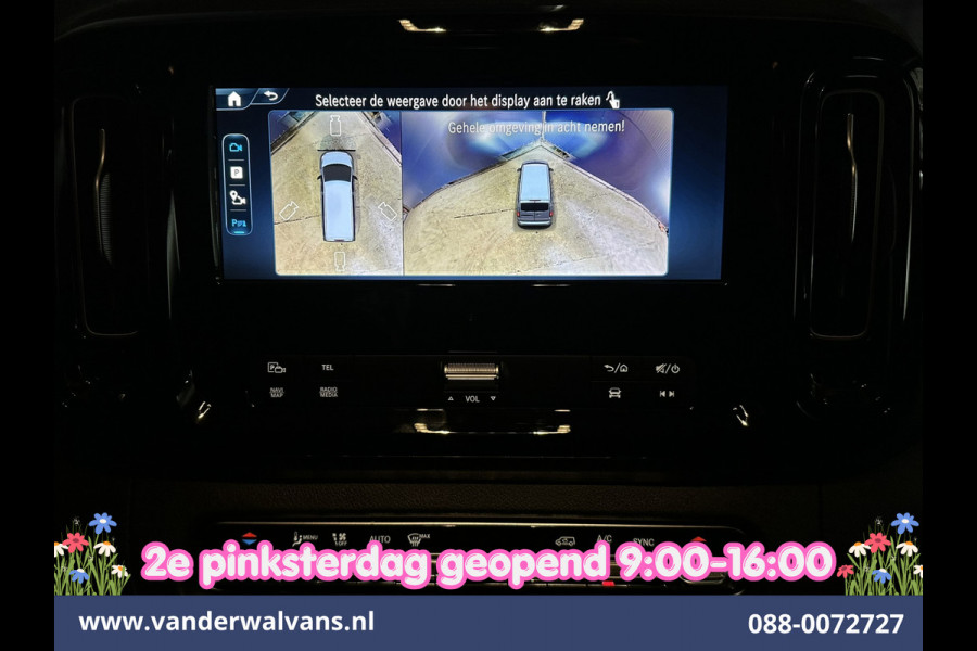 Mercedes-Benz Vito 116 CDI 164pk 9G-Tronic Automaat L2H1 Dubbele Cabine Fabrieksgarantie Euro6 Airco | 5-Zits | 2x zijdeur | 360 graden Camera Navigatie, LED, LM Velgen, 2500kg Trekhaak, Adaptieve Cruisecontrol, Parkeersensoren, Isofix, MBUX