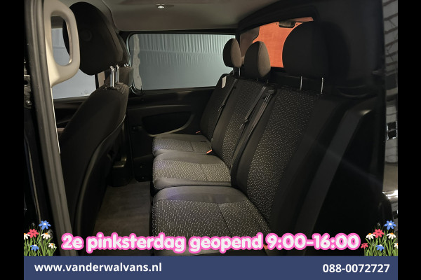 Mercedes-Benz Vito 116 CDI 164pk 9G-Tronic Automaat L2H1 Dubbele Cabine Fabrieksgarantie Euro6 Airco | 5-Zits | 2x zijdeur | 360 graden Camera Navigatie, LED, LM Velgen, 2500kg Trekhaak, Adaptieve Cruisecontrol, Parkeersensoren, Isofix, MBUX
