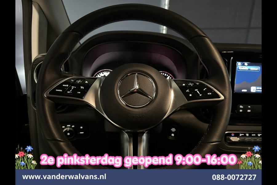 Mercedes-Benz Vito 116 CDI 164pk 9G-Tronic Automaat L2H1 Dubbele Cabine Fabrieksgarantie Euro6 Airco | 5-Zits | 2x zijdeur | 360 graden Camera Navigatie, LED, LM Velgen, 2500kg Trekhaak, Adaptieve Cruisecontrol, Parkeersensoren, Isofix, MBUX