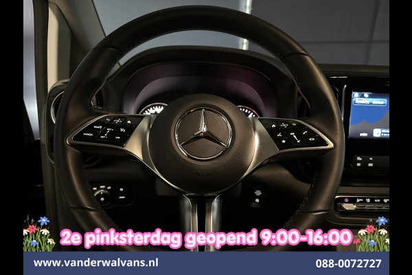 Mercedes-Benz Vito 116 CDI 164pk 9G-Tronic Automaat L2H1 Dubbele Cabine Fabrieksgarantie Euro6 Airco | 5-Zits | 2x zijdeur | 360 graden Camera Navigatie, LED, LM Velgen, 2500kg Trekhaak, Adaptieve Cruisecontrol, Parkeersensoren, Isofix, MBUX