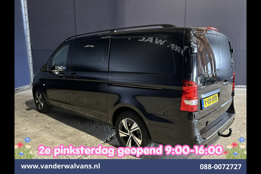 Mercedes-Benz Vito 116 CDI 164pk 9G-Tronic Automaat L2H1 Dubbele Cabine Fabrieksgarantie Euro6 Airco | 5-Zits | 2x zijdeur | 360 graden Camera Navigatie, LED, LM Velgen, 2500kg Trekhaak, Adaptieve Cruisecontrol, Parkeersensoren, Isofix, MBUX