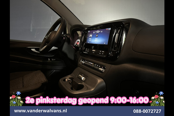 Mercedes-Benz Vito 116 CDI 164pk 9G-Tronic Automaat L2H1 Dubbele Cabine Fabrieksgarantie Euro6 Airco | 5-Zits | 2x zijdeur | 360 graden Camera Navigatie, LED, LM Velgen, 2500kg Trekhaak, Adaptieve Cruisecontrol, Parkeersensoren, Isofix, MBUX