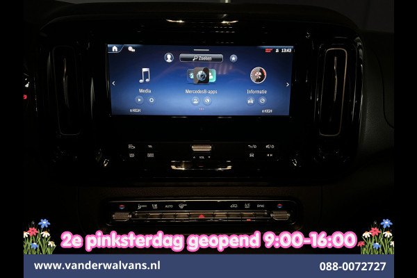 Mercedes-Benz Vito 116 CDI 164pk 9G-Tronic Automaat L2H1 Dubbele Cabine Fabrieksgarantie Euro6 Airco | 5-Zits | 2x zijdeur | 360 graden Camera Navigatie, LED, LM Velgen, 2500kg Trekhaak, Adaptieve Cruisecontrol, Parkeersensoren, Isofix, MBUX