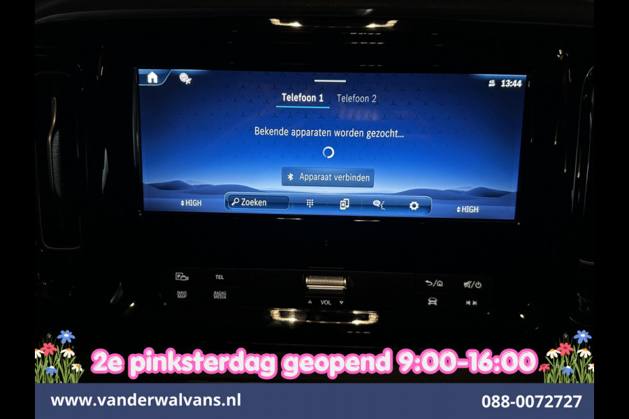 Mercedes-Benz Vito 116 CDI 164pk 9G-Tronic Automaat L2H1 Dubbele Cabine Fabrieksgarantie Euro6 Airco | 5-Zits | 2x zijdeur | 360 graden Camera Navigatie, LED, LM Velgen, 2500kg Trekhaak, Adaptieve Cruisecontrol, Parkeersensoren, Isofix, MBUX
