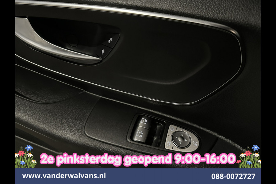 Mercedes-Benz Vito 116 CDI 164pk 9G-Tronic Automaat L2H1 Dubbele Cabine Fabrieksgarantie Euro6 Airco | 5-Zits | 2x zijdeur | 360 graden Camera Navigatie, LED, LM Velgen, 2500kg Trekhaak, Adaptieve Cruisecontrol, Parkeersensoren, Isofix, MBUX