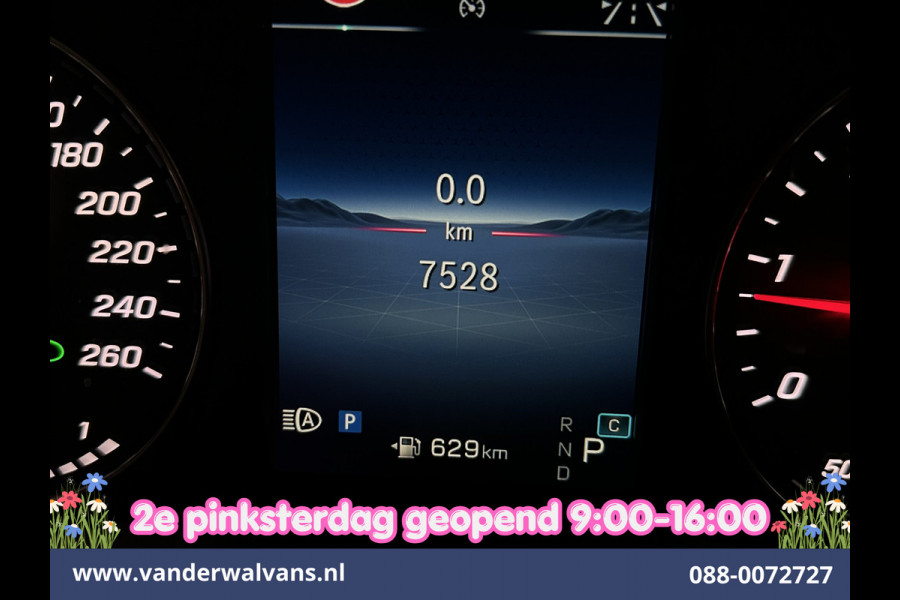 Mercedes-Benz Vito 116 CDI 164pk 9G-Tronic Automaat L2H1 Dubbele Cabine Fabrieksgarantie Euro6 Airco | 5-Zits | 2x zijdeur | 360 graden Camera Navigatie, LED, LM Velgen, 2500kg Trekhaak, Adaptieve Cruisecontrol, Parkeersensoren, Isofix, MBUX
