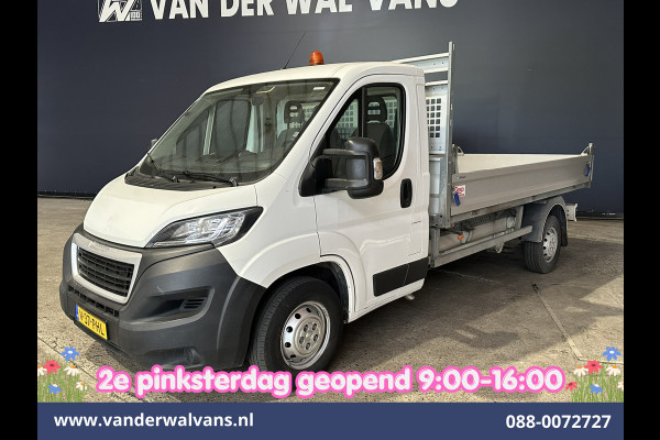 Peugeot Boxer 2.2 BlueHDi 140pk Kipper Open Laadbak Euro6 Bijrijdersbank Bluetooth telefoonvoorbereiding