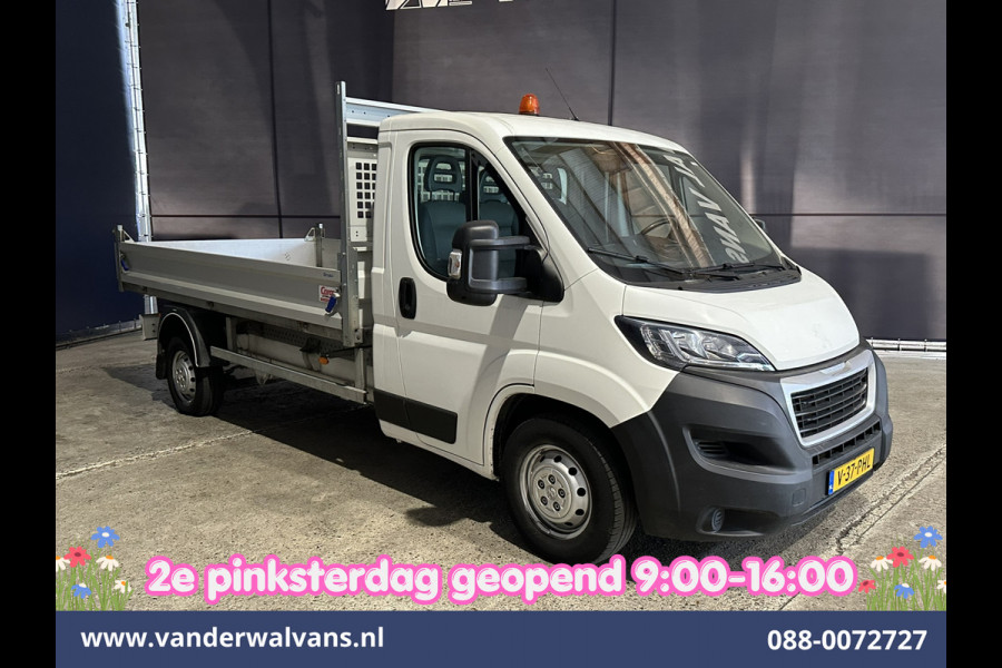 Peugeot Boxer 2.2 BlueHDi 140pk Kipper Open Laadbak Euro6 Bijrijdersbank Bluetooth telefoonvoorbereiding