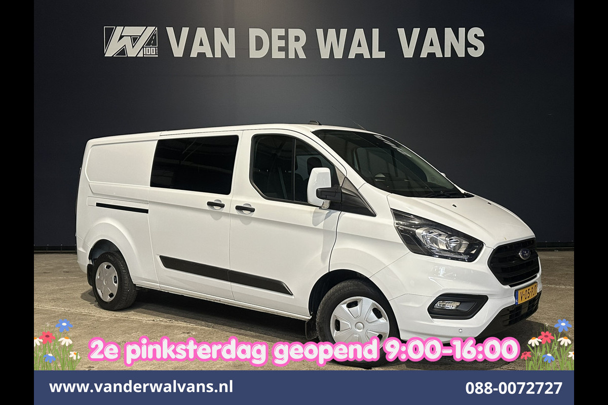 Ford Transit Custom 2.0 TDCI 130pk L2H1 Dubbele Cabine Euro6 Airco | 6-Zits | LED | Cruisecontrol | Trekhaak Parkeersensoren, Verwarmde voorruit