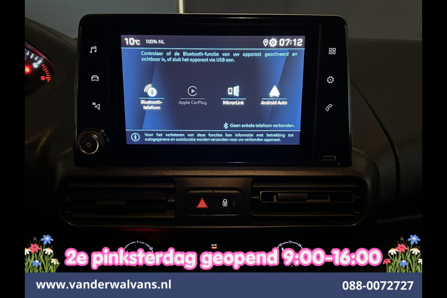 Peugeot Partner 1.5 BlueHDI 102pk L1H1 inrichting Omvormer Euro6 Airco | Trekhaak | Apple Carplay | Cruisecontrol Android auto, Dakdragers, parkeersensoren,