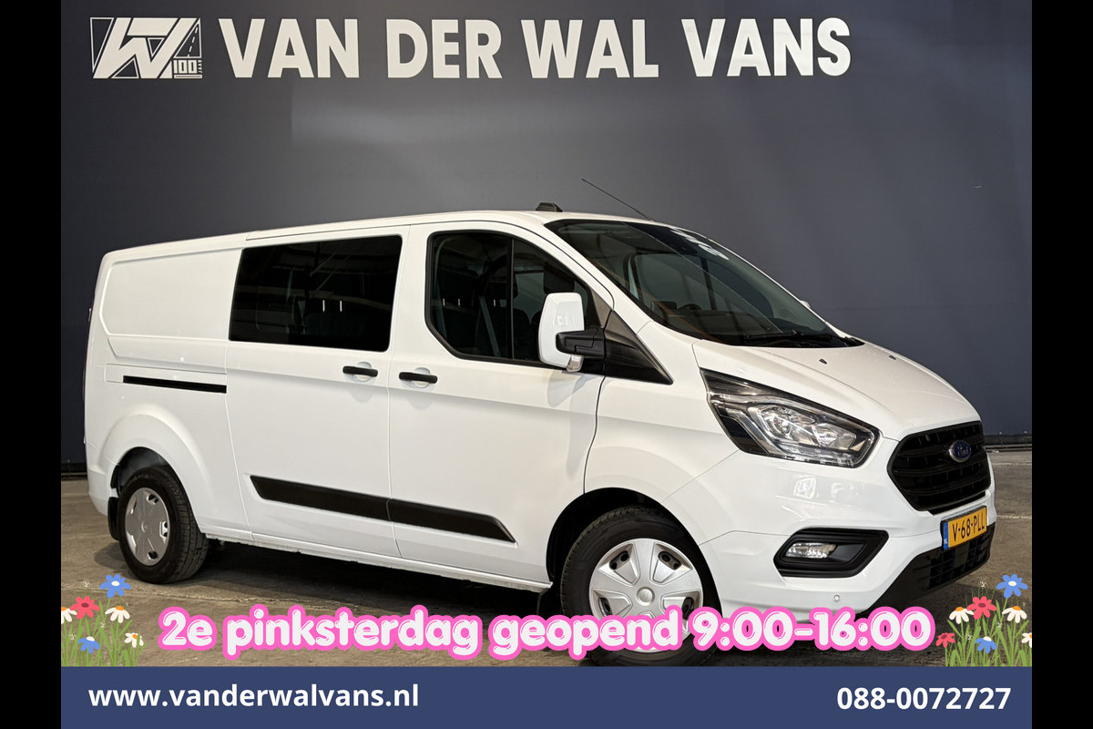 Ford Transit Custom 2.0 TDCI 130pk L2H1 Dubbele Cabine Euro6 Airco | 6-Zits | Camera | Navigatie | LED | Apple Carplay Cruisecontrol, Stoelverwarming, Verwarmde voorruit, Parkeersensoren, 2800kg trekvermogen