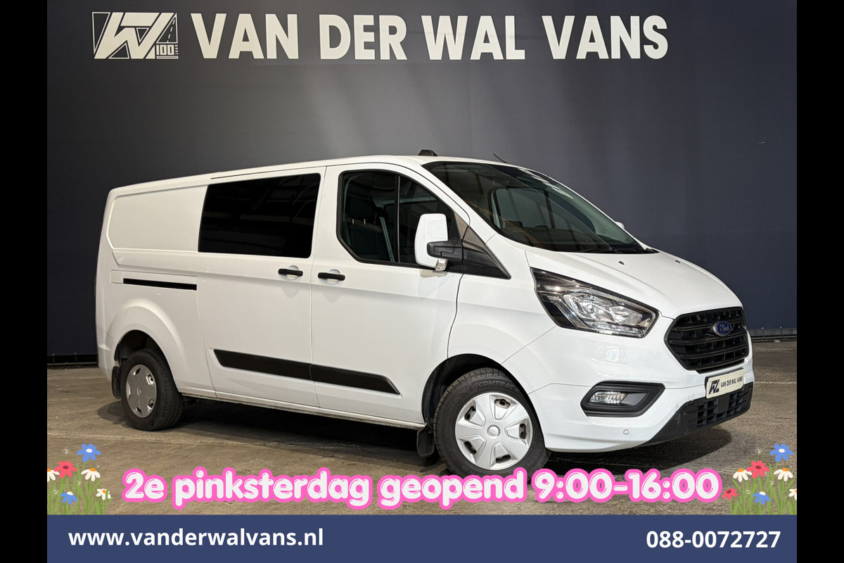 Ford Transit Custom 2.0 TDCI 130pk L2H1 Dubbele Cabine Euro6 Airco | 6-Zits | Camera | Apple Carplay Android Auto, Cruisecontrol, Stoelverwarming, Parkeersensoren, Achterklep