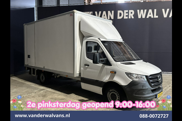 Mercedes-Benz Sprinter 314CDI 143pk Automaat Bakwagen 21m3 KUUB Laadklep Zijdeur Euro6 Airco | Bijrijdersbank Lat om Lat betimmering, Leder