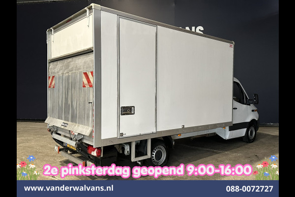 Mercedes-Benz Sprinter 314CDI 143pk Automaat Bakwagen 21m3 KUUB Laadklep Zijdeur Euro6 Airco | Bijrijdersbank Lat om Lat betimmering, Leder