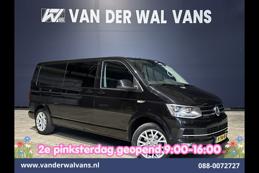 Volkswagen Transporter 2.0 TDI 150pk Automaat L2H1 Dubbele Cabine Euro6 Airco | 5-Zits | 2x zijdeur | LED | Navigatie Apple Carplay, Android Auto, Cruisecontrol, LM Velgen, Verwarmde voorruit, 2500kg Trekhaak, Parkeersensoren