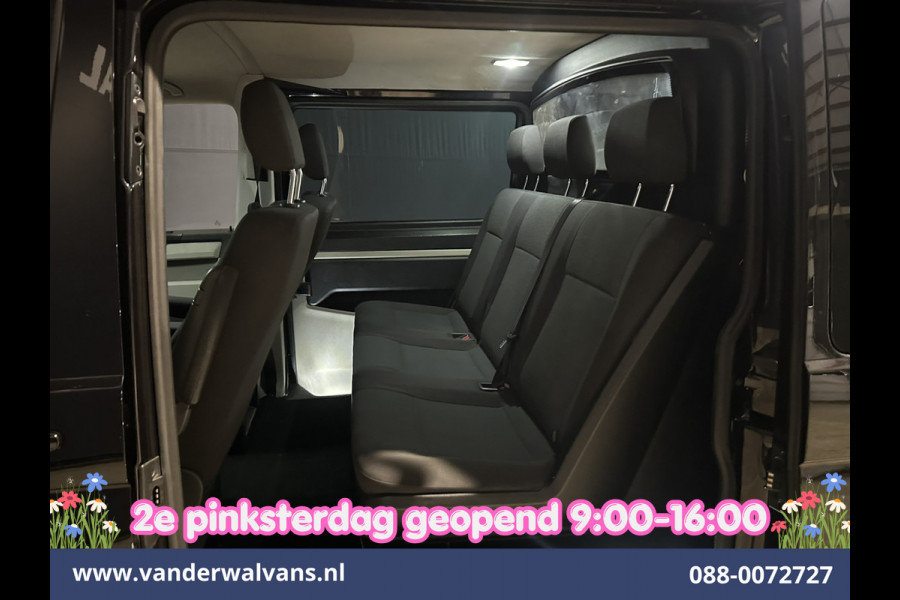 Volkswagen Transporter 2.0 TDI 150pk Automaat L2H1 Dubbele Cabine Euro6 Airco | 5-Zits | 2x zijdeur | LED | Navigatie Apple Carplay, Android Auto, Cruisecontrol, LM Velgen, Verwarmde voorruit, 2500kg Trekhaak, Parkeersensoren