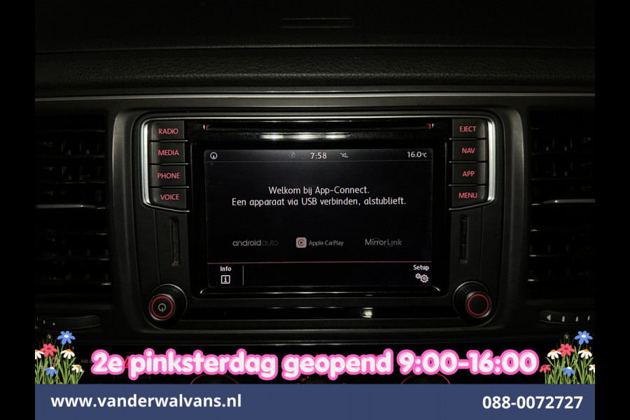 Volkswagen Transporter 2.0 TDI 150pk Automaat L2H1 Dubbele Cabine Euro6 Airco | 5-Zits | 2x zijdeur | LED | Navigatie Apple Carplay, Android Auto, Cruisecontrol, LM Velgen, Verwarmde voorruit, 2500kg Trekhaak, Parkeersensoren