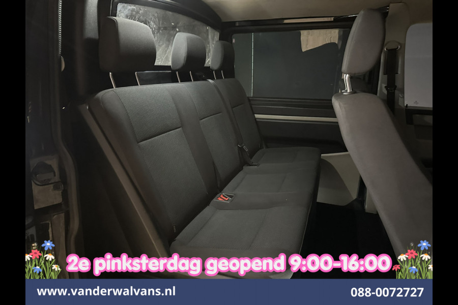 Volkswagen Transporter 2.0 TDI 150pk Automaat L2H1 Dubbele Cabine Euro6 Airco | 5-Zits | 2x zijdeur | LED | Navigatie Apple Carplay, Android Auto, Cruisecontrol, LM Velgen, Verwarmde voorruit, 2500kg Trekhaak, Parkeersensoren