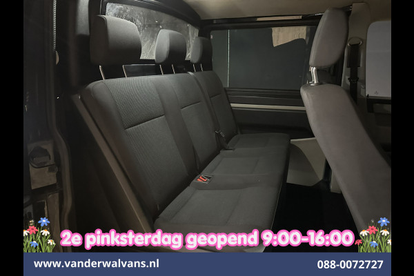 Volkswagen Transporter 2.0 TDI 150pk Automaat L2H1 Dubbele Cabine Euro6 Airco | 5-Zits | 2x zijdeur | LED | Navigatie Apple Carplay, Android Auto, Cruisecontrol, LM Velgen, Verwarmde voorruit, 2500kg Trekhaak, Parkeersensoren