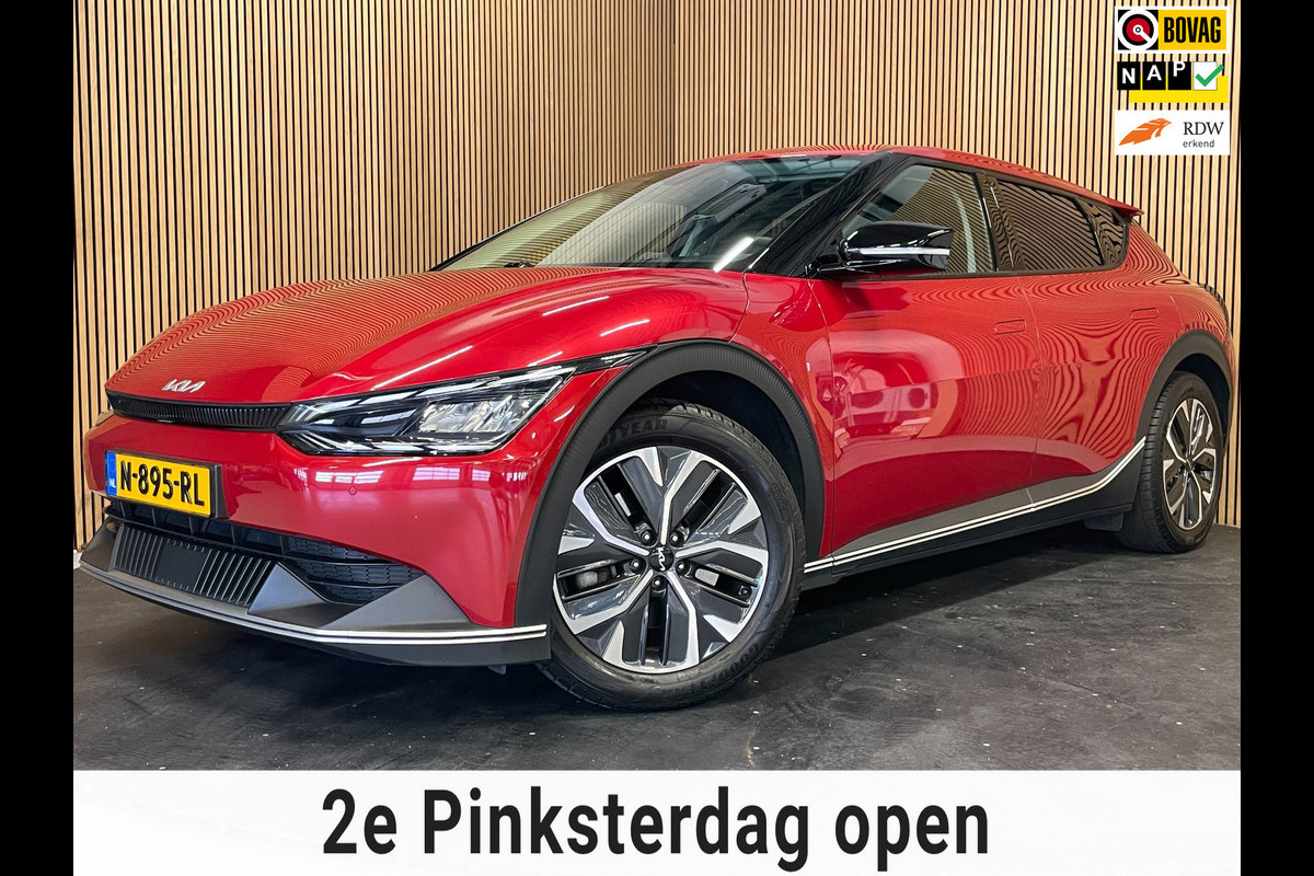 Kia Ev6 58 kWh|100% SOH|LEDER|ACC|ANDROID+CARPLAY|CAMERA|STOEL-, STUURVERW|LAGE KM'S|NAP|NL-AUTO|INCL.BTW|1e EIG.|