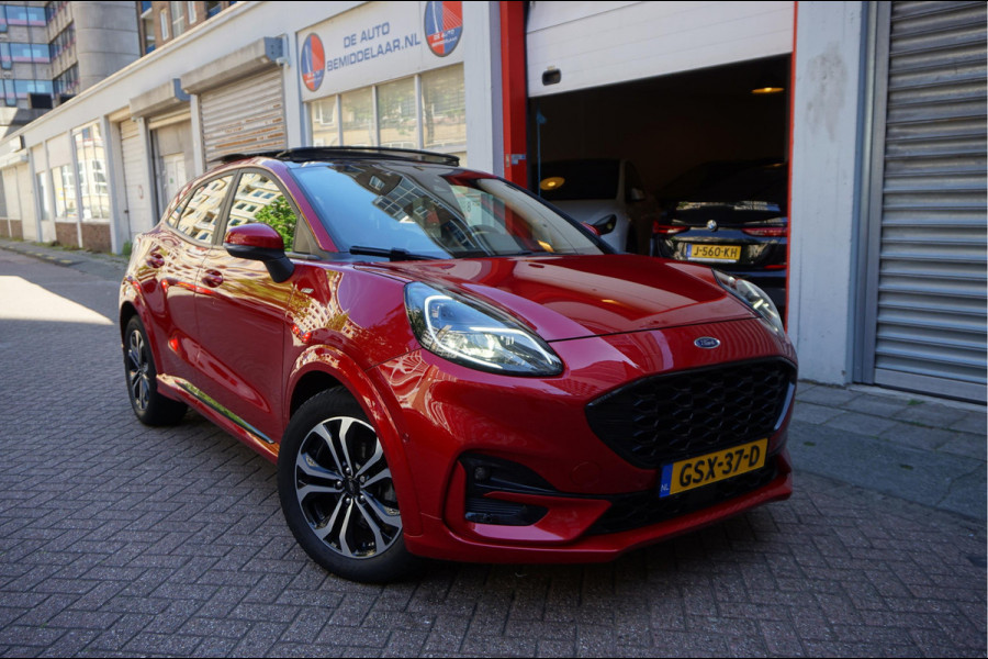 Ford Puma 1.0 EcoBoost Hybrid ST-Line X | PANO | LEER | Adaptive + Lane + BLIS | B&O | Stuur + Stoelverwarming | 3/2026 dealerbeurt gehad