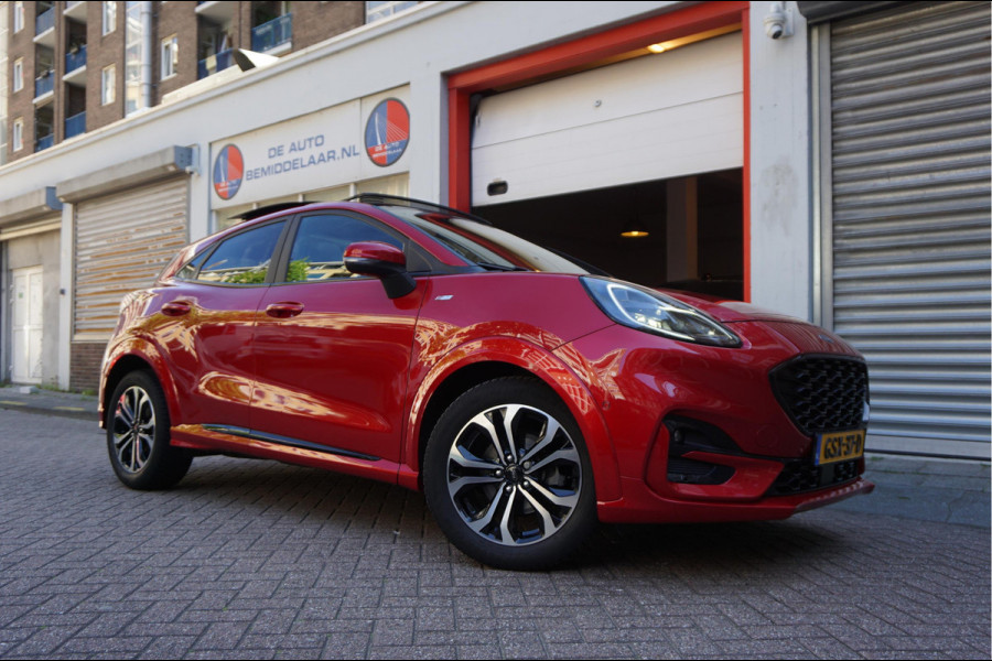 Ford Puma 1.0 EcoBoost Hybrid ST-Line X | PANO | LEER | Adaptive + Lane + BLIS | B&O | Stuur + Stoelverwarming | 3/2026 dealerbeurt gehad