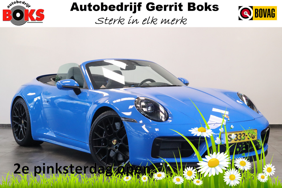 Porsche 911 Cabrio 3.0 Carrera 4 GTS Sport Chrono X- Sight NL Auto 480PK! Shark blue Dealer onderhouden !! 2e Pinksterdag geopend van 12:00 tot 17:00u !!