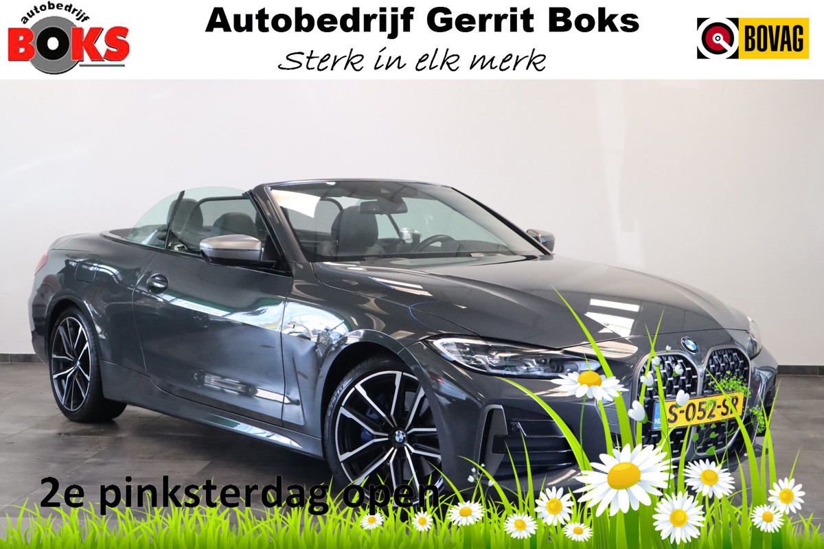 BMW 4 Serie Cabrio M440i xDrive High-Executive 374PK Individueel-lak Navigatie  Volleder 19LMV Head up !! 2e Pinksterdag geopend van 12:00 tot 17:00u !!
