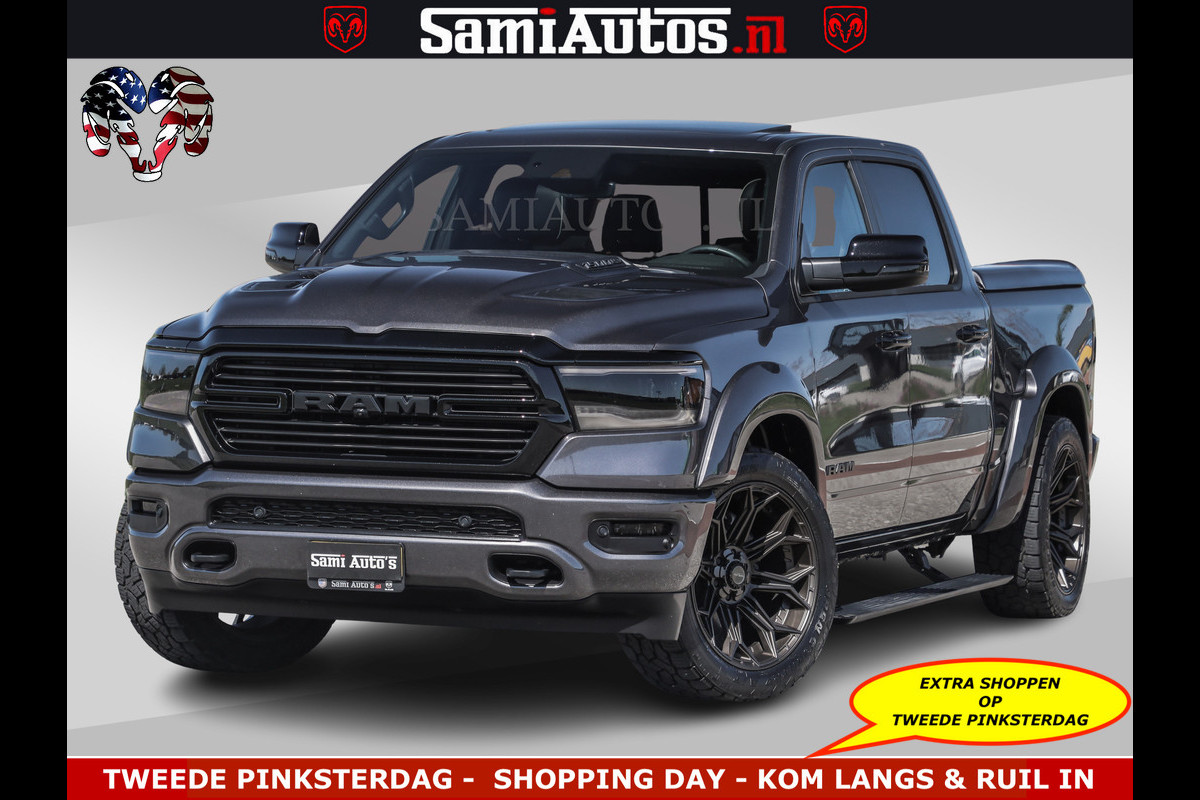 Dodge Ram HULK PACK | 360 CAMERA | ADAPTIVE CRUSE | PANODAK | VOLLE UITVOERING | LARAMIE NIGHT | 5.7 V8 HEMI 402PK 4x4 | CREWCAB 5 PERSOONS | GRIJSKENTEKEN | Granite Crystal Metallic Mijn Voorraad Nr 1998 - 24130