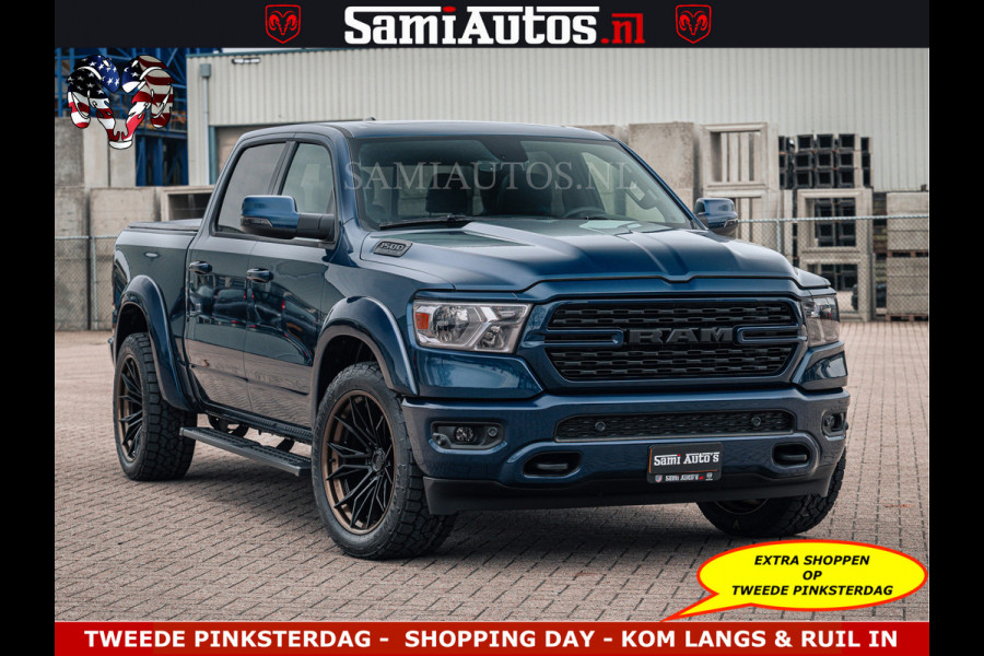 Dodge Ram SPORT | 5.7 V8 4x4 HEMI | PANORAMA DAK | GROOTSCHERM 12 INCH | LPG | Patriot Blue CREW CAB | DUBBELE CABINE | 5 PERSOONS | DC | VOORRAAD NR 2555 - 3325