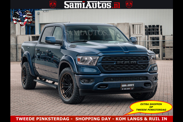 Dodge Ram SPORT | 5.7 V8 4x4 HEMI | PANORAMA DAK | GROOTSCHERM 12 INCH | LPG | Patriot Blue CREW CAB | DUBBELE CABINE | 5 PERSOONS | DC | VOORRAAD NR 2555 - 3325