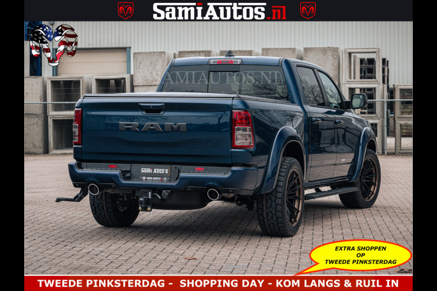 Dodge Ram SPORT | 5.7 V8 4x4 HEMI | PANORAMA DAK | GROOTSCHERM 12 INCH | LPG | Patriot Blue CREW CAB | DUBBELE CABINE | 5 PERSOONS | DC | VOORRAAD NR 2555 - 3325
