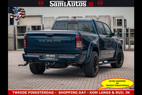Dodge Ram SPORT | 5.7 V8 4x4 HEMI | PANORAMA DAK | GROOTSCHERM 12 INCH | LPG | Patriot Blue CREW CAB | DUBBELE CABINE | 5 PERSOONS | DC | VOORRAAD NR 2555 - 3325