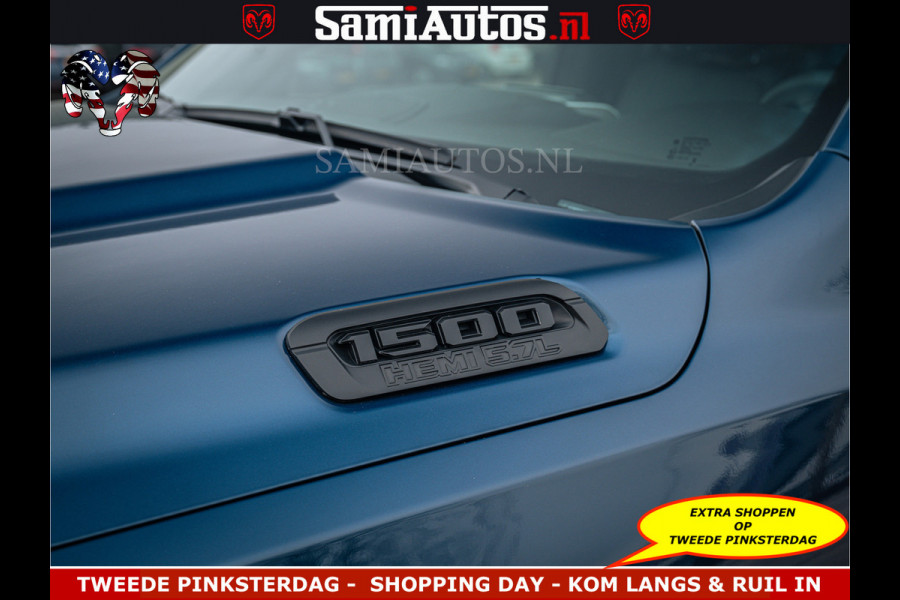 Dodge Ram SPORT | 5.7 V8 4x4 HEMI | PANORAMA DAK | GROOTSCHERM 12 INCH | LPG | Patriot Blue CREW CAB | DUBBELE CABINE | 5 PERSOONS | DC | VOORRAAD NR 2555 - 3325