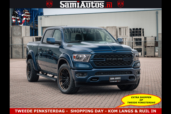 Dodge Ram SPORT | 5.7 V8 4x4 HEMI | PANORAMA DAK | GROOTSCHERM 12 INCH | LPG | Patriot Blue CREW CAB | DUBBELE CABINE | 5 PERSOONS | DC | VOORRAAD NR 2555 - 3325