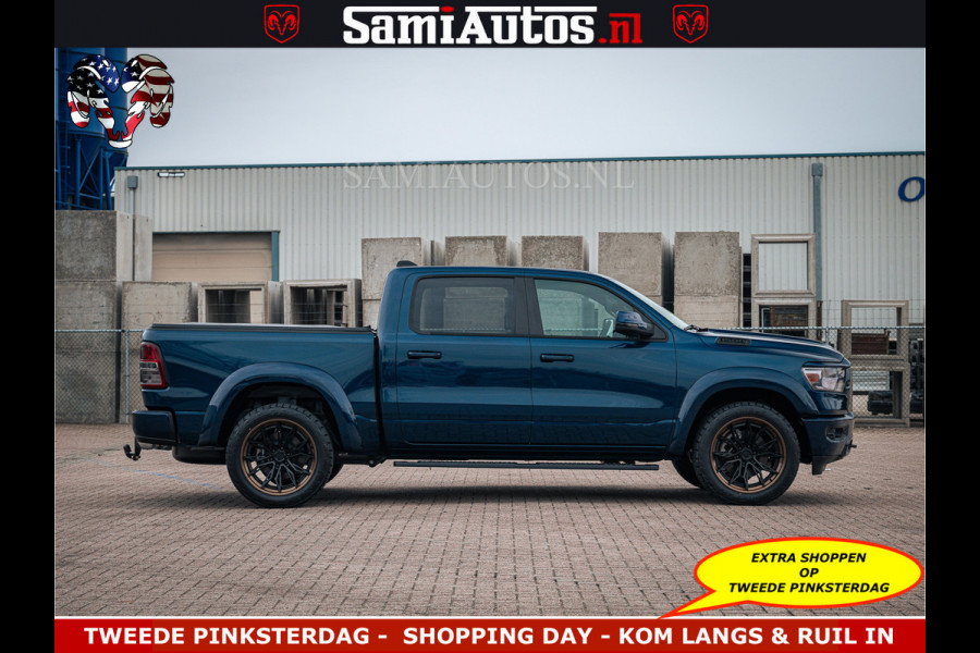 Dodge Ram SPORT | 5.7 V8 4x4 HEMI | PANORAMA DAK | GROOTSCHERM 12 INCH | LPG | Patriot Blue CREW CAB | DUBBELE CABINE | 5 PERSOONS | DC | VOORRAAD NR 2555 - 3325
