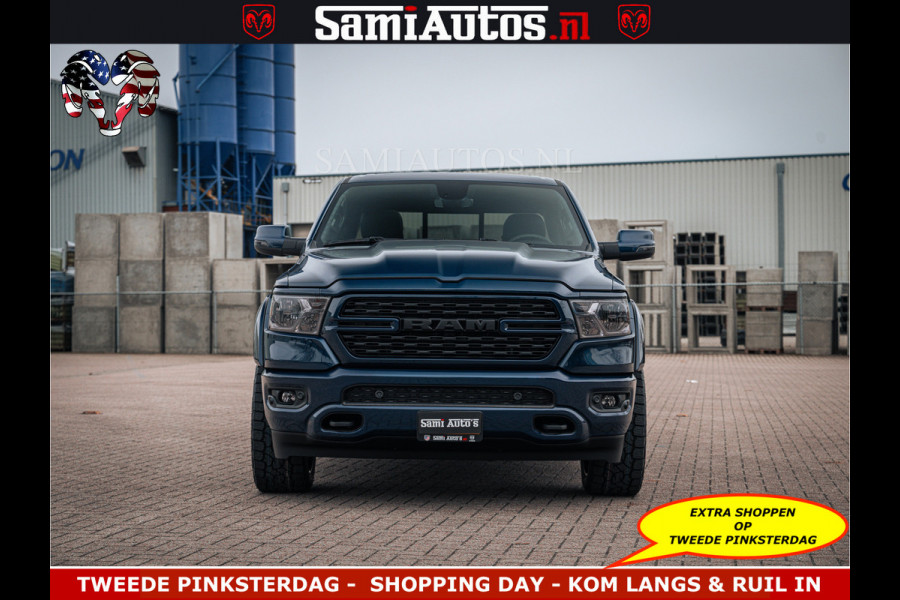 Dodge Ram SPORT | 5.7 V8 4x4 HEMI | PANORAMA DAK | GROOTSCHERM 12 INCH | LPG | Patriot Blue CREW CAB | DUBBELE CABINE | 5 PERSOONS | DC | VOORRAAD NR 2555 - 3325