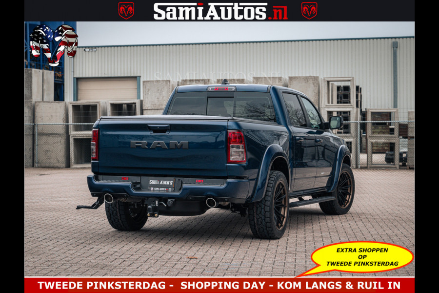 Dodge Ram SPORT | 5.7 V8 4x4 HEMI | PANORAMA DAK | GROOTSCHERM 12 INCH | LPG | Patriot Blue CREW CAB | DUBBELE CABINE | 5 PERSOONS | DC | VOORRAAD NR 2555 - 3325