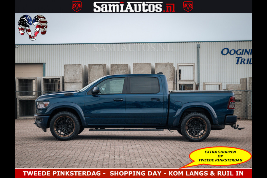 Dodge Ram SPORT | 5.7 V8 4x4 HEMI | PANORAMA DAK | GROOTSCHERM 12 INCH | LPG | Patriot Blue CREW CAB | DUBBELE CABINE | 5 PERSOONS | DC | VOORRAAD NR 2555 - 3325