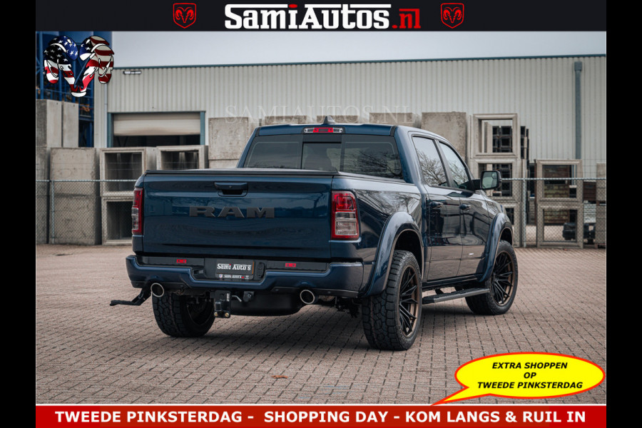 Dodge Ram SPORT | 5.7 V8 4x4 HEMI | PANORAMA DAK | GROOTSCHERM 12 INCH | LPG | Patriot Blue CREW CAB | DUBBELE CABINE | 5 PERSOONS | DC | VOORRAAD NR 2555 - 3325