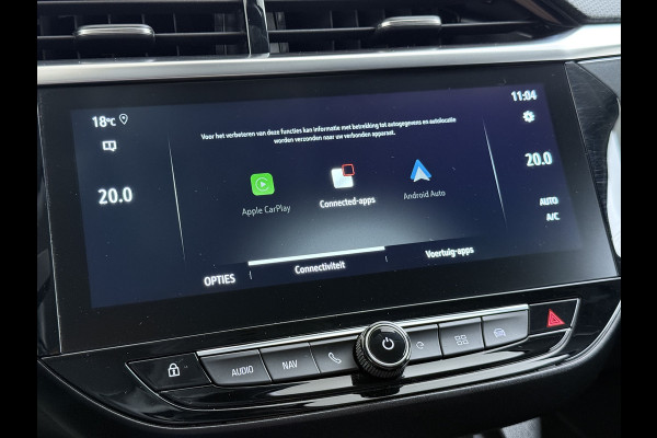 Opel CORSA-E Elegance 50 kWh SOH 93% Navi Ecc 360°Camera Apple Carplay Android Auto Cruise Control Pdc Dodehoek detectie Keyless Draadloze telefoonlader Privacy Glas Lmv Isofix Led Regen-Lichtsensor Lane Assist Origineel Nederlandse Auto Zeer compleet!