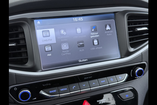 Hyundai IONIQ Premium EV SOH 99,9% Panorama-Schuifdak Adap.Cruise Leder+Memory Navi Ecc Trekhaak Infinity®-Audio Camera Apple Carplay Android  Stoel+Stuurverwarming Elek.Stoelen Lmv Bluetooth Dodehoek+Lane Assist VESS Origineel Nederlandse Auto