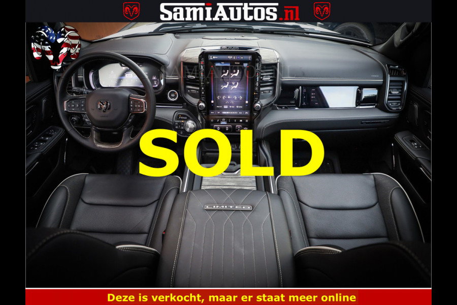 Dodge Ram Limited Night High Output 540HP 706Nm | Massage + Full Option | De Meest Luxe en Volle Pick-Up in zijn Klasse | Comfortabele Dubbele Cabine met Royale 5 Zitplaatsen | BPM vrij | Nu Leverbaar uit Voorraad | Voorraad Nr 2352 - 7649