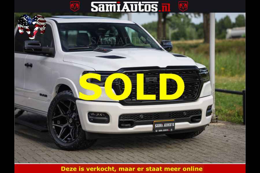 Dodge Ram Limited Night High Output 540HP 706Nm | Massage + Full Option | De Meest Luxe en Volle Pick-Up in zijn Klasse | Comfortabele Dubbele Cabine met Royale 5 Zitplaatsen | BPM vrij | Nu Leverbaar uit Voorraad | Voorraad Nr 2352 - 7649