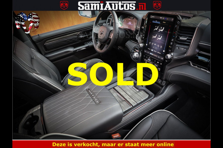 Dodge Ram Limited Night High Output 540HP 706Nm | Massage + Full Option | De Meest Luxe en Volle Pick-Up in zijn Klasse | Comfortabele Dubbele Cabine met Royale 5 Zitplaatsen | BPM vrij | Nu Leverbaar uit Voorraad | Voorraad Nr 2352 - 7649