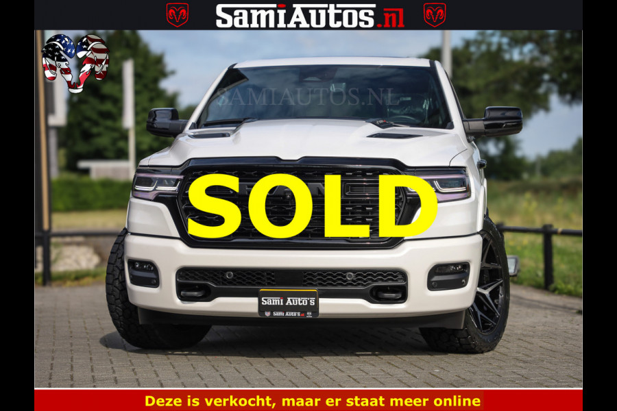 Dodge Ram Limited Night High Output 540HP 706Nm | Massage + Full Option | De Meest Luxe en Volle Pick-Up in zijn Klasse | Comfortabele Dubbele Cabine met Royale 5 Zitplaatsen | BPM vrij | Nu Leverbaar uit Voorraad | Voorraad Nr 2352 - 7649