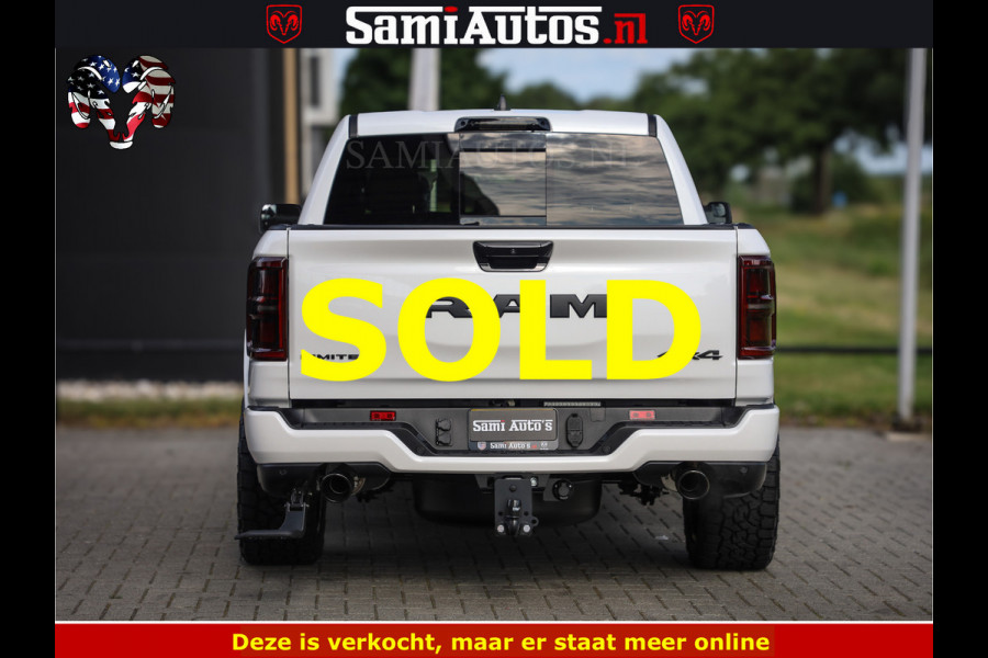 Dodge Ram Limited Night High Output 540HP 706Nm | Massage + Full Option | De Meest Luxe en Volle Pick-Up in zijn Klasse | Comfortabele Dubbele Cabine met Royale 5 Zitplaatsen | BPM vrij | Nu Leverbaar uit Voorraad | Voorraad Nr 2352 - 7649