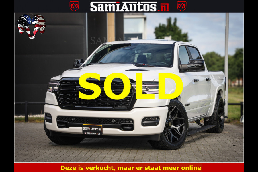 Dodge Ram Limited Night High Output 540HP 706Nm | Massage + Full Option | De Meest Luxe en Volle Pick-Up in zijn Klasse | Comfortabele Dubbele Cabine met Royale 5 Zitplaatsen | BPM vrij | Nu Leverbaar uit Voorraad | Voorraad Nr 2352 - 7649