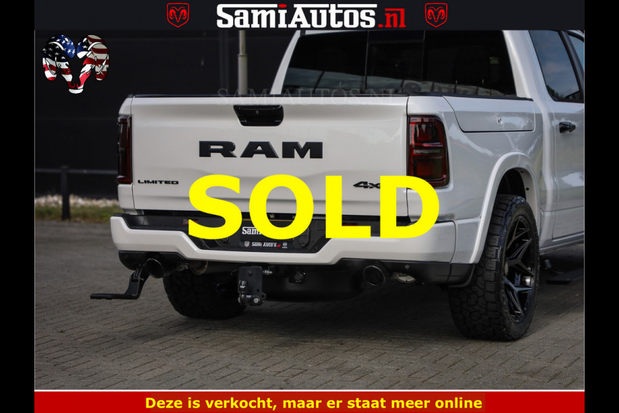 Dodge Ram Limited Night High Output 540HP 706Nm | Massage + Full Option | De Meest Luxe en Volle Pick-Up in zijn Klasse | Comfortabele Dubbele Cabine met Royale 5 Zitplaatsen | BPM vrij | Nu Leverbaar uit Voorraad | Voorraad Nr 2352 - 7649